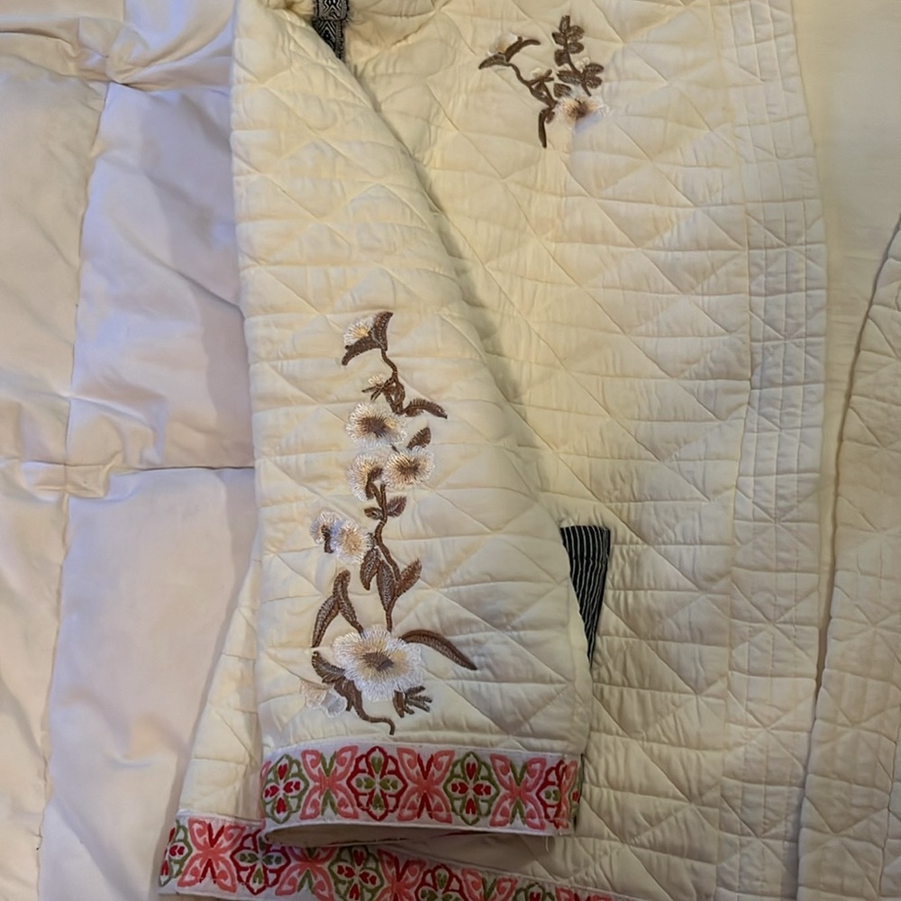 POL boutique Med Floral Embroidered Medium Jacket Wrap Sz M grandmacore - Picture 3 of 14